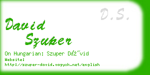 david szuper business card